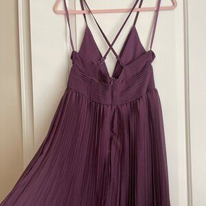 Purple Spaghetti Strap Plunging Maxi Dress